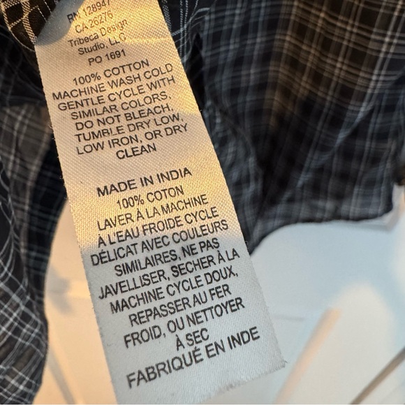 Nili Lotan Black Plaid Vivian Shirt Cotton Ruffle Collar Button Up | M - Picture 8 of 9